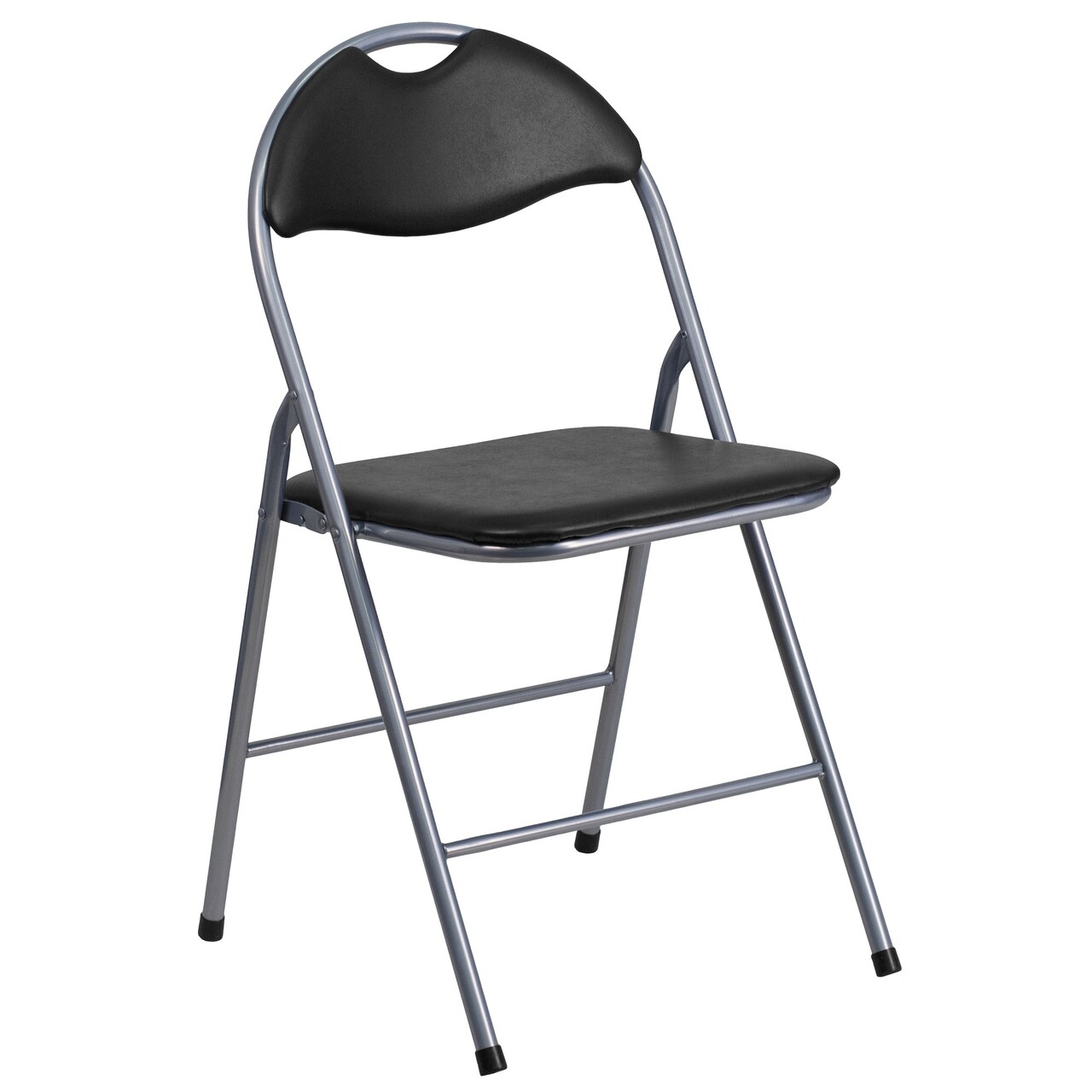 Flash Furniture Set of 2 Black Folding Chair with Carrying Handle 31.5"